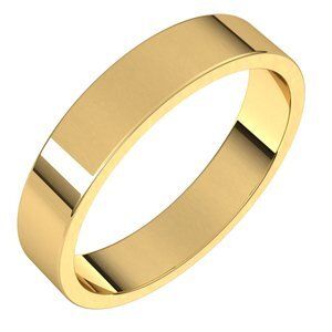 10K Yellow 4 mm Flat Band Size 15 - F15:114699:P
