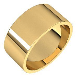 10K Yellow 9 mm Flat Band Size 11.5 - F11.5:9003:P
