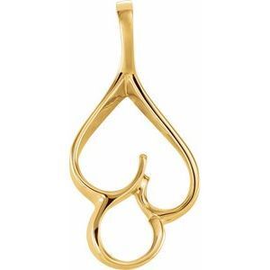 10K Yellow Freeform Pendant - 80661:72666:P
