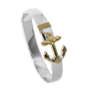10mm Anchor Hook Bracelets W/14ky Anchor & Wraps 8.0  - C102CANC80