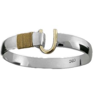 10mm Caribbean Hook Bracelet W/14ky Gold Head Gold Wrap 7.0 Inch - C102C70