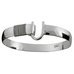 10mm Silver Caribbean Hook Bracelets W/wrap 7.0 - S1070