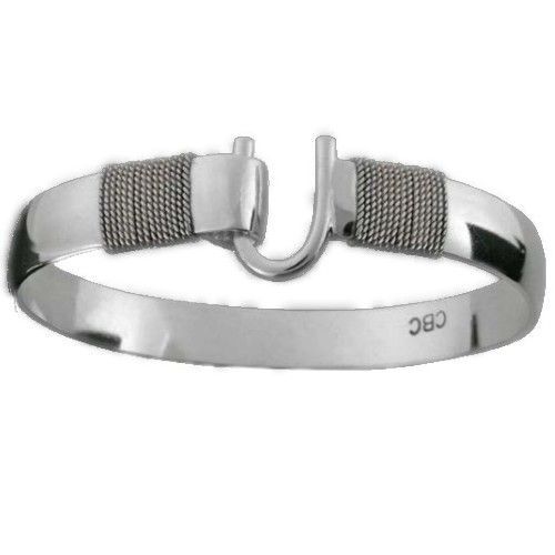 10mm Silver Hook Bracelets Double Wraps 7.0 - S102W70
