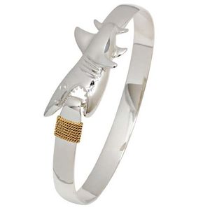 10mm Shark Bite Hook Bracelets W/14ky Wraps 7.5  - C10SBH75