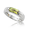 10x4 Bag Chkbd Peridot Ring - 70409pe-ss - Sterling Silver