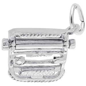 1374-typewriter Charm 14K While Gold - 10-762-0-14KW