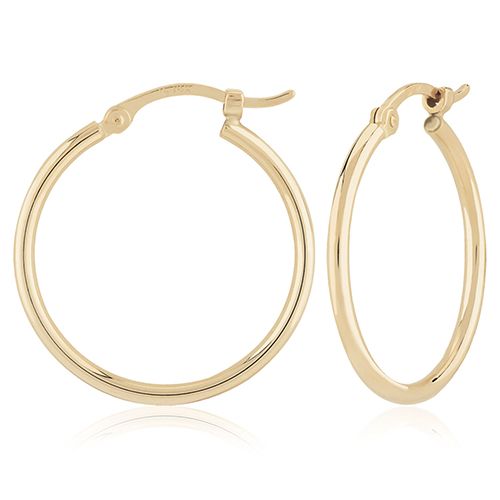 14K Gold 1.5 x 20mm S/D Tube Earrings
