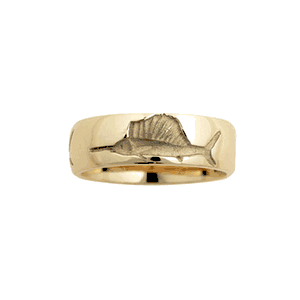 14k Gold 8mm You Choose 3 Fish Slam Ring - 720 YC