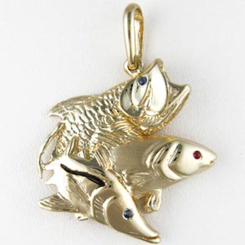 14k Gold Atlantic Coast Slam Pendant - 208