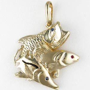 14k Gold Atlantic Coast Slam Pendant - 208