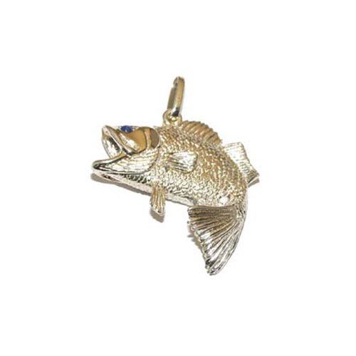 14k Gold Bass Pendant - 009