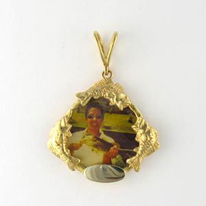 14k Gold Bass Photo Pendant - 151