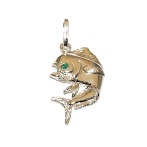 14k Gold Bull Curl Mahi Pendant - 114