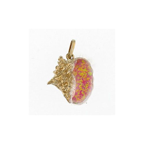 14k Gold Conch Opal Pendant - 174 O