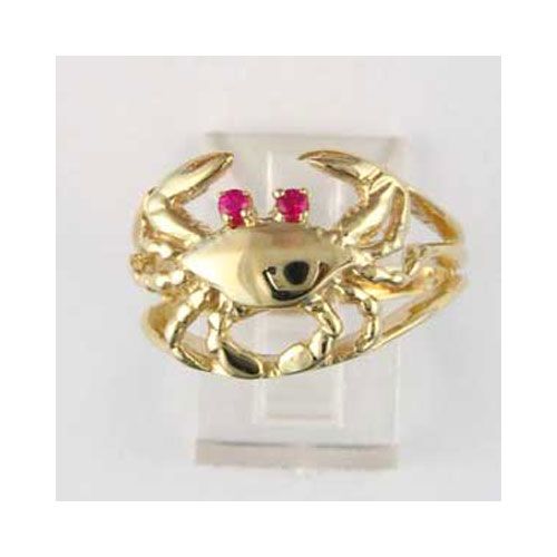14k Gold Crab Ring - 727