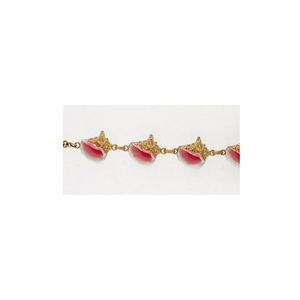 14k Gold Enamel Conch Medium 7 Inch Bracelet - 560
