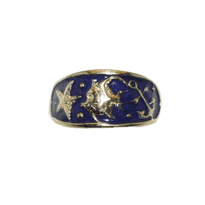 14k Gold Enamel Whimsy Ring 5-10 - 704