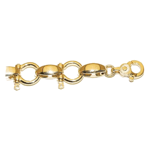 14k Gold Extra Large Shackle 9 Inch Bracelet - 520