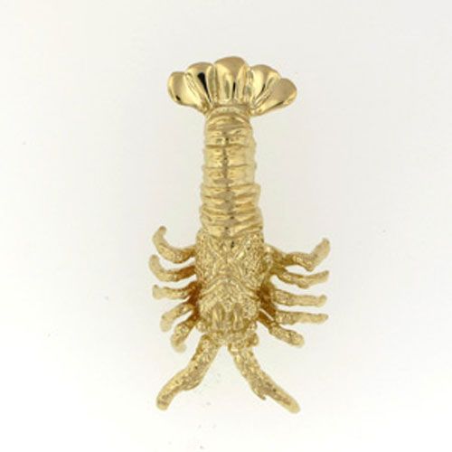 14k Gold Fl Lobster Hollow Pendant - 133 H