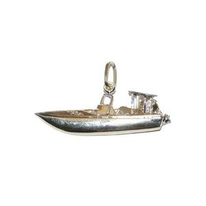 14k Gold Flats Boat Pendant - 304