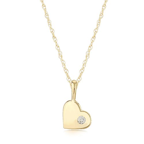 14K Gold Heart Pendant - 05-041-D