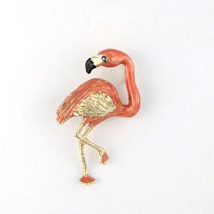 14k Gold Large Flamingo Pendant - 287 E