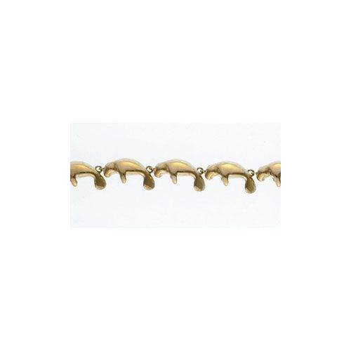 14k Gold Large Manatee 7 Inch Bracelet- 513