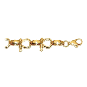 14k Gold Large Shackle 8 3/4 Inch Bracelet - 519
