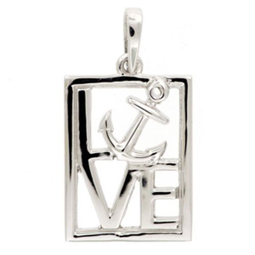 14k Gold Love Anchor Pendant - 463