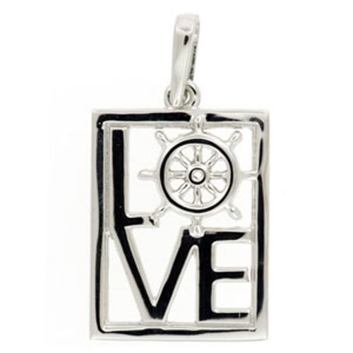 14k Gold Love Ships Wheel Pendant - 461