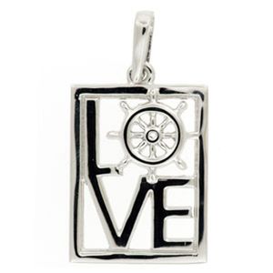 14k Gold Love Ships Wheel Pendant - 461