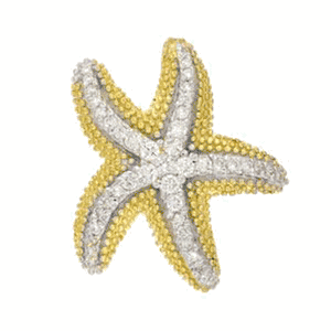 14k Gold Luxe Starfish Pendant - 425 D