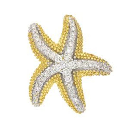 14k Gold Luxe Starfish Pendant - 425 D