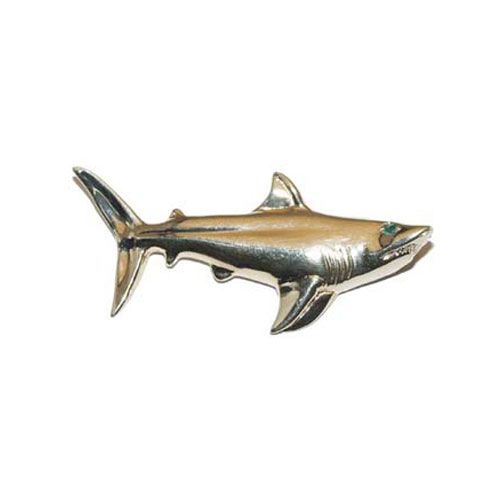 14k Gold Mako Shark Large Pendant - 110