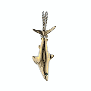 14k Gold Mako Small Tail Hung Pendant - 111 TH