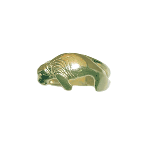 14k Gold Manatee Ring 5-10 - 703