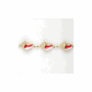 14k Gold Medium Conch Enamel 7 Inch Bracelet - 577 E