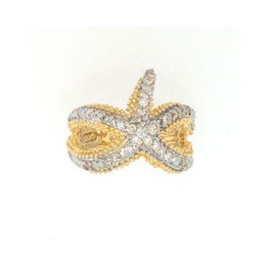 14k Gold Medium Luxe Star Fish with .65cts Diamond Ring - 792 D