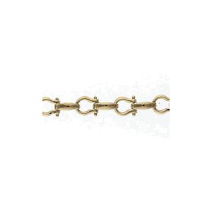 14k Gold Medium Shackle 8 1/2 Inch Bracelet - 521