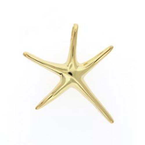14k Gold Medium Spider Starfish Pendant - 211