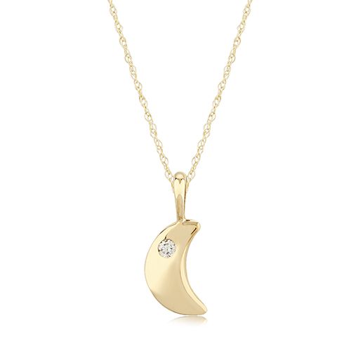 14K Gold Moon Pendant - 05-042-D