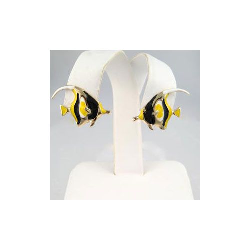 14k Gold Moor Fish Earrings - 661 E