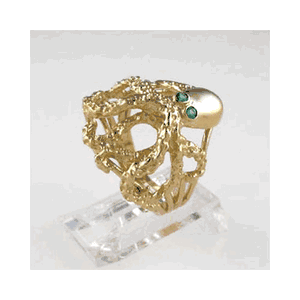 14k Gold Octopus Ring - 731