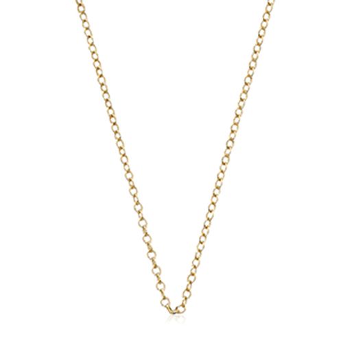 14K Gold Open Cable Chain 18 Inch Necklace