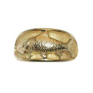 14k Gold Oval Sports Band 5-10 Ring - 706