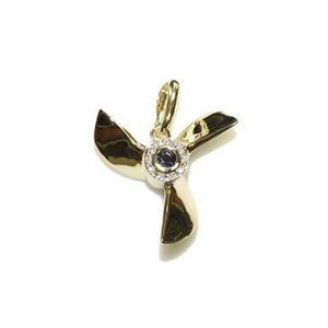 14k Gold Prop with Sapphire Pendant - 301 DS