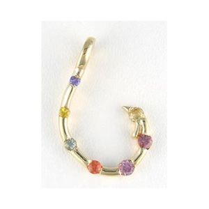 14k Gold Rainbow Hook Pendant - 355