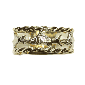 14k Gold Rope Band Open Size 5- 8 - 714L