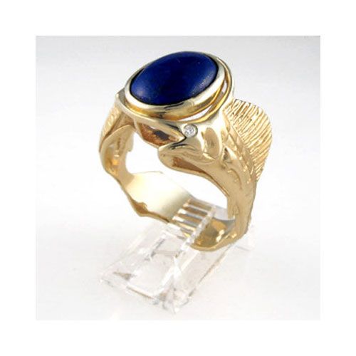14k Gold Sailfish & Marlin Ring - 723