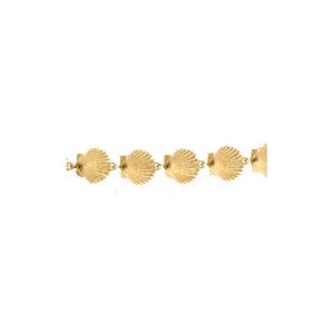 14k Gold Scallop Medium 7 Inch Bracelet - 557